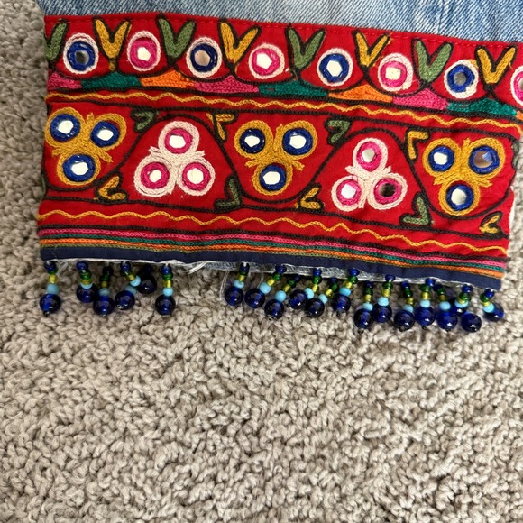 Vintage Levis 501xx Custom Beaded Embroidered Jeans - Picture 5 of 9